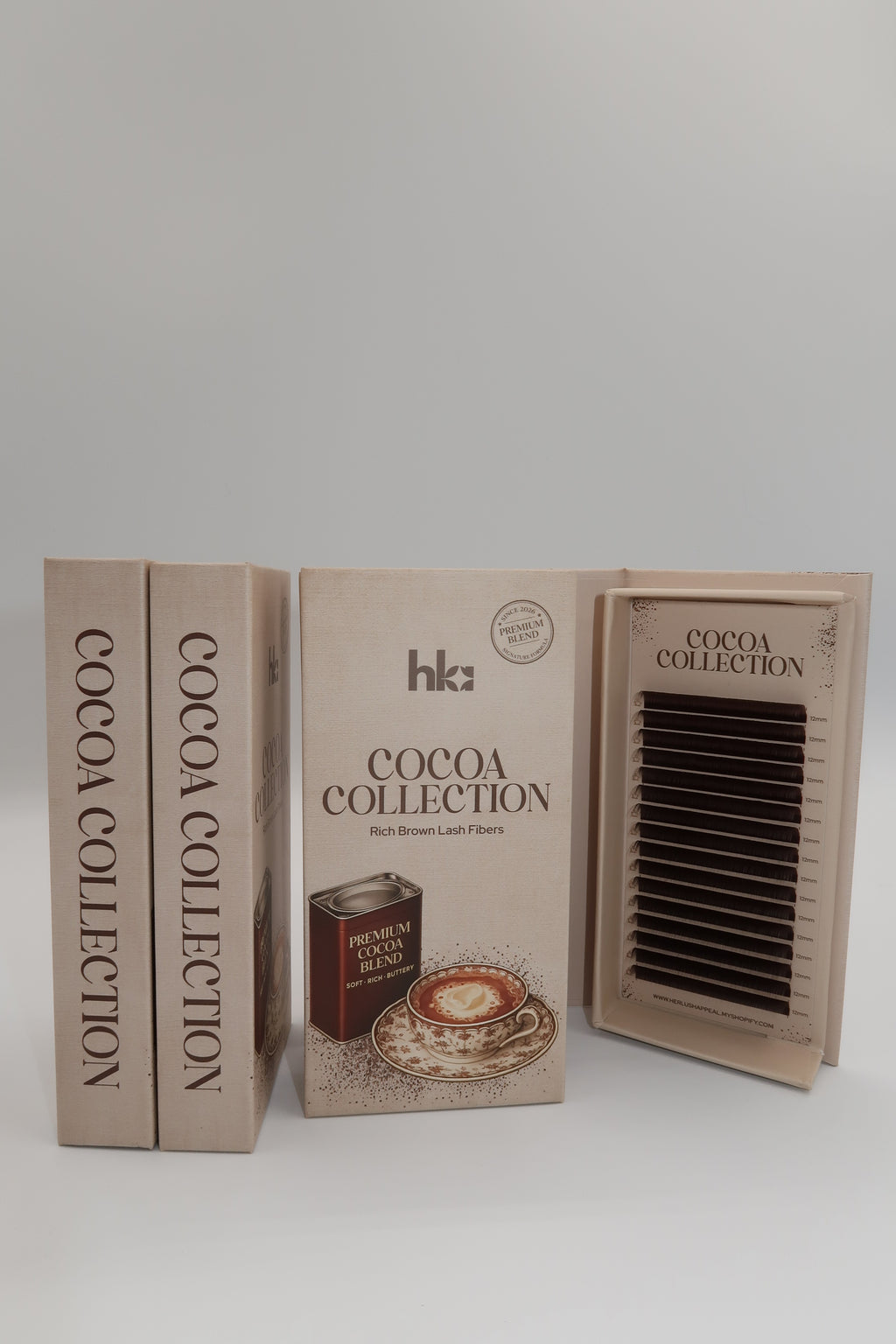 Cocoa Dark Brown Lash Trays