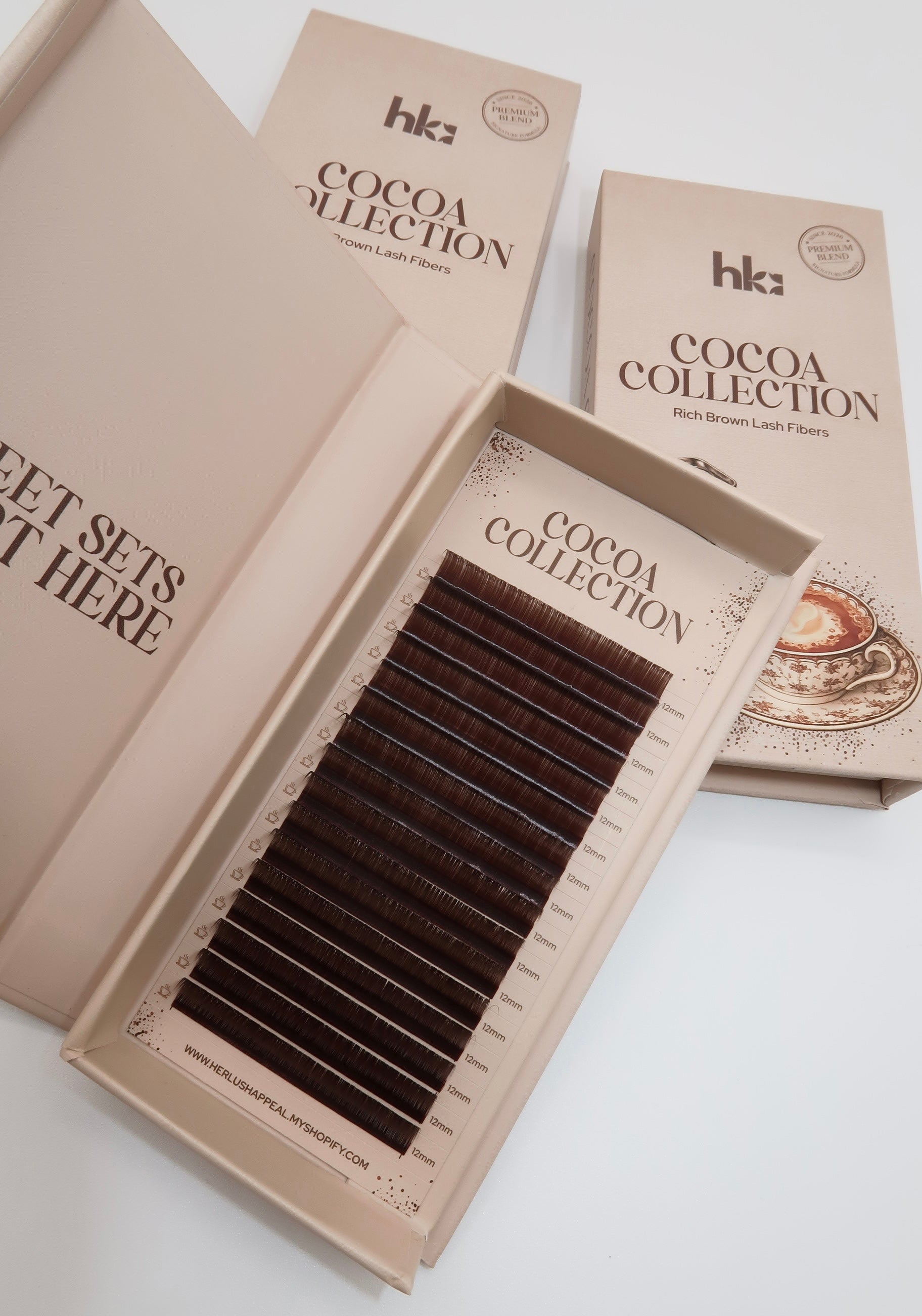 Cocoa Dark Brown Lash Trays